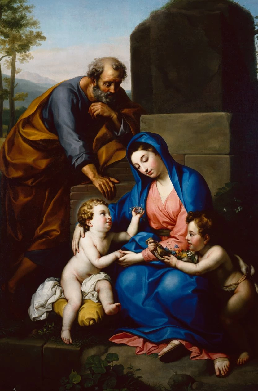 La Sacra Famiglia con il Bambino San Giovanni Battista